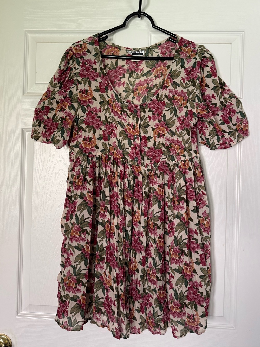 Vintage 1990s Floral Babydoll Dress from Contempo Casuals - Pink Floral